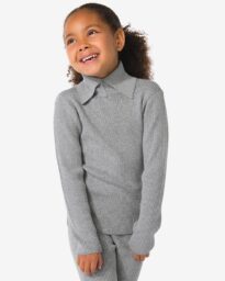 HEMA HEMA Kindertrui Glitter Zilver (zilver)