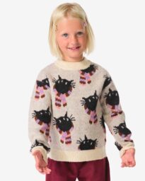 HEMA HEMA Siepie En Takkie Kindertrui Ecru (ecru)