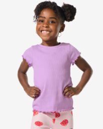 HEMA Kindershirt Rib Lila (lila)
