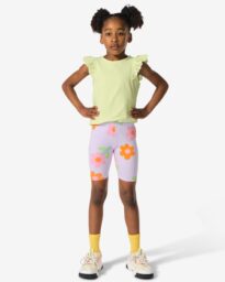 HEMA Kinderleggings Kort Rib - 2 Stuks Paars (paars)