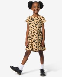HEMA Kinderjurk Luipaard Zand (zand)