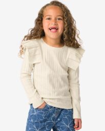 HEMA HEMA Kindershirt Structuur Ecru (ecru)