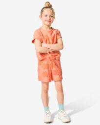 HEMA Kinder Sweatshort Badstof Fruit Perzik (perzik)
