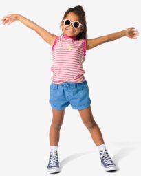 HEMA Kinder Korte Broek Paperbag Blauw (blauw)