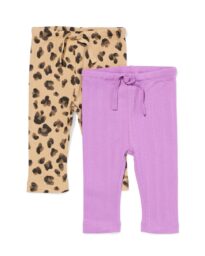 babylegging rib - 2 stuks paars