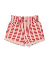 HEMA Baby Korte Broek Strepen Rood (rood)