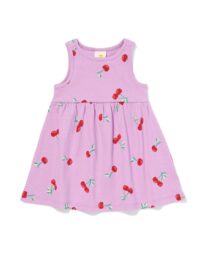 babyjurk rib kersen paars
