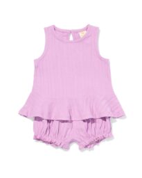 baby kledingset rib paars