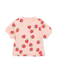 baby sweatshirt framboos lichtroze