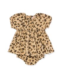 baby kledingset luipaard bruin
