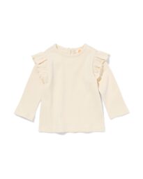 HEMA Babyshirt Rib Met Ajour Ecru (ecru)