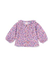 babyblouse bloemen paars