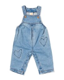 051 Babytuinbroek Denim Hartjes Denim (denim)