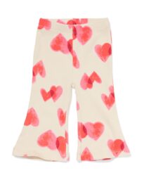 HEMA Babylegging Flared Hartjes Ecru (ecru)