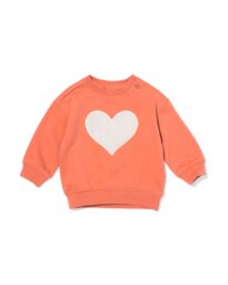 HEMA HEMA Babysweater Hartjes Roze (roze)