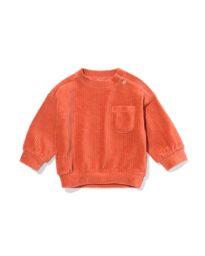 HEMA HEMA Babysweater Velours Rib Roze (roze)