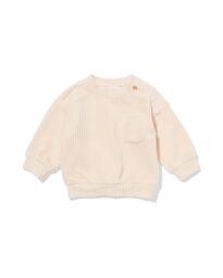 HEMA HEMA Babysweater Velours Rib Ecru (ecru)