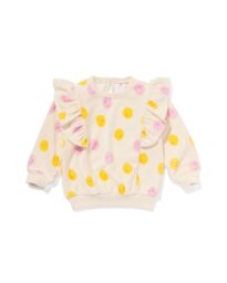 HEMA Babysweater Velours Gezichtje Ecru (ecru)