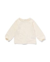 HEMA Baby T-shirt Broderie Gebroken Wit (gebroken wit)