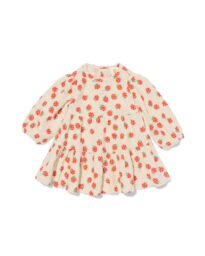 HEMA Babyjurk Mousseline Framboos Ecru (ecru)