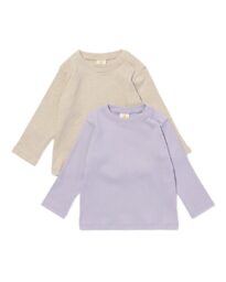 baby T-shirts rib - 2 stuks ecru