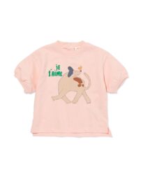 baby sweatshirt honden roze