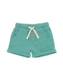 HEMA Baby Korte Broek Mousseline Groen (groen)