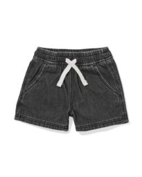 HEMA Baby Korte Broek Denim Donkergrijs (donkergrijs)