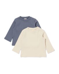 baby T-shirt rib - 2 stuks grijs