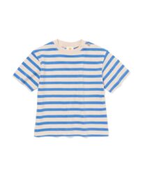 HEMA Baby T-shirt Rib Strepen Blauw (blauw)