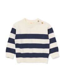 babytrui strepen donkerblauw