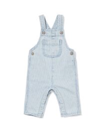HEMA Babytuinbroek Strepen Denim (denim)