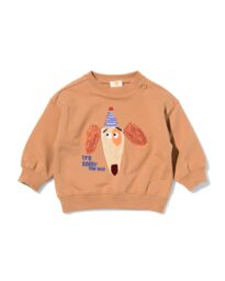 HEMA Babysweater Dog Bruin (bruin)