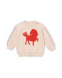 051 Baby Sweater Paard Ecru (ecru)