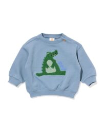 HEMA Baby Sweater Krokodil Blauw (blauw)