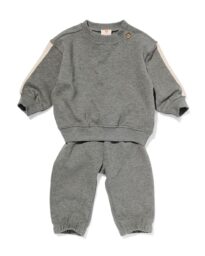 HEMA Baby Kleding Sweatset Grijs (grijs)