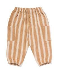 HEMA Baby Sweatbroek Strepen Bruin (bruin)