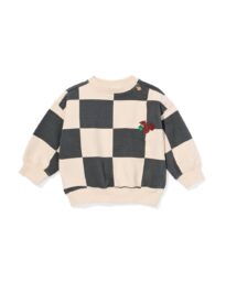 HEMA HEMA Babysweater Dierenprint Grijs (grijs)