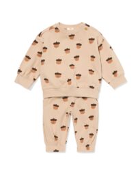 HEMA HEMA Baby Kledingset Eikels Lichtbruin (lichtbruin)