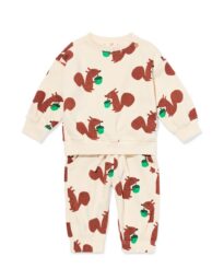 HEMA HEMA Baby Kledingset Eekhoorns Ecru (ecru)