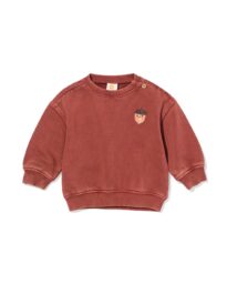 HEMA HEMA Babysweater Donkerrood (donkerrood)