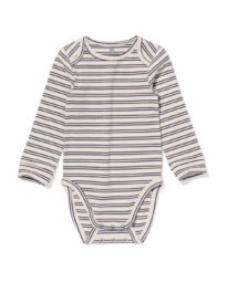 HEMA HEMA Meegroeiromper Ecovero™ Strepen Gebroken Wit (gebroken wit)