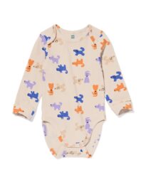 HEMA Meegroeiromper ecovero™ hondjes gebroken wit