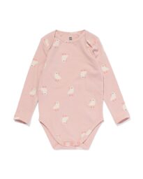 romper biologisch katoen met stretch kuiken roze
