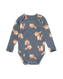 HEMA Romper Biologisch Katoen Met Stretch Vossen Antraciet (antraciet)