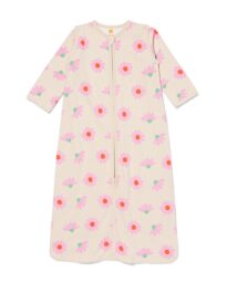 051 Baby Slaapzak Met Afneembare Mouwen Katoen 0.5tog Bloemen Roze (roze)