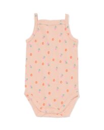 HEMA Romper Katoen Met Stretch Bloemen Roze (roze)