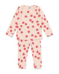 HEMA Baby Meegroeipyjama Framboos Roze (roze)