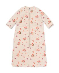 HEMA HEMA Slaapzak Met Afneembare Mouwen Velvet 3.0tog Bloemen Beige (beige)