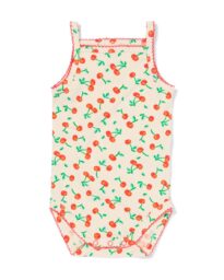 romper katoen met stretch kersen rood